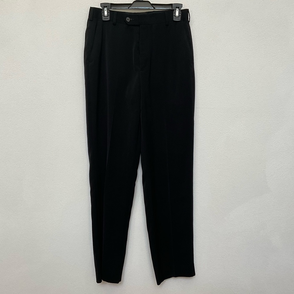 Pierre Cardin Black Basic Trousee Dress Pants Size 30x32 Men Formal Event
